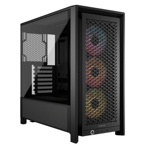 Corsair FRAME 4000D RS ARGB Modular Gaming Case w/ Glass Side, E-ATX, 3x ARGB Fans, InfiniRail Fan Mounting, USB-C, Asus BTF Compatible, Black Corsair FRAME 4000D RS ARGB Modular Gaming Case w/ Glass Side, E-ATX, 3x ARGB Fans, InfiniRail Fan Mounting, USB-C, Asus BTF Compatible, Black
